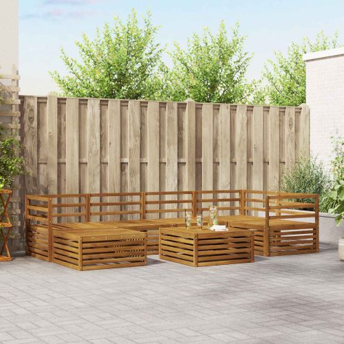 Комплект дивани за открито 7 pcs Естествен