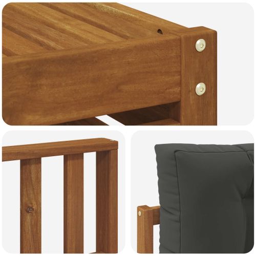 Комплект дивани за открито 8 pcs Натурален и Антрацит