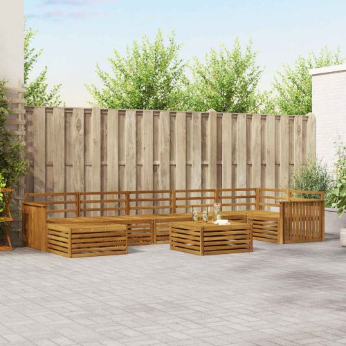 Комплекти дивани 8 pcs Естествен Солидно акациево дърво