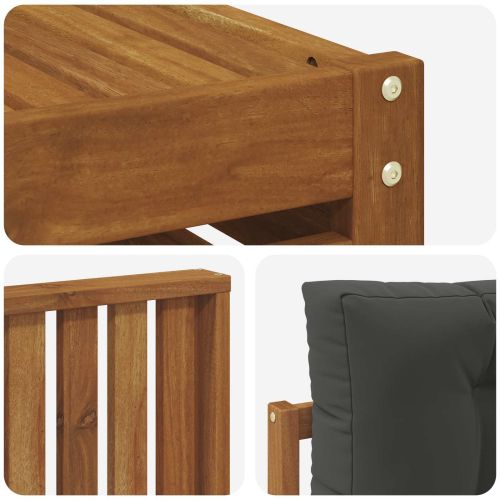 Комплект дивани за открито 8 pcs Натурален и Антрацит