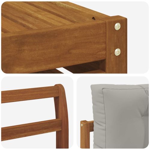 Комплект дивани за открито 8 pcs Естествено и светло сиво