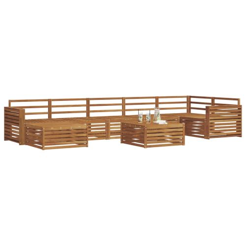 Комплект дивани за открито 8 pcs Естествен