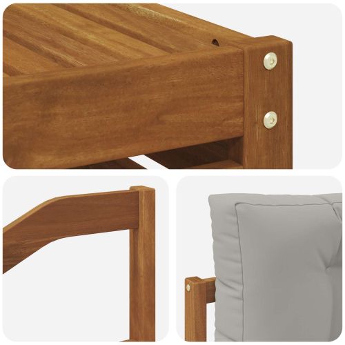 Комплекти дивани с възглавница 8 pcs Естествено и светло сиво