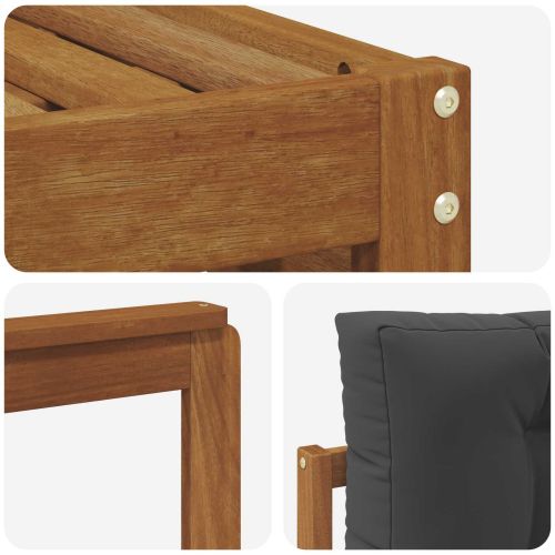 Комплекти дивани с възглавница 8 pcs Натурален и Антрацит