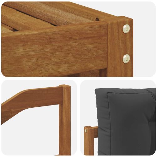 Комплекти дивани с възглавница 8 pcs Натурален и Антрацит