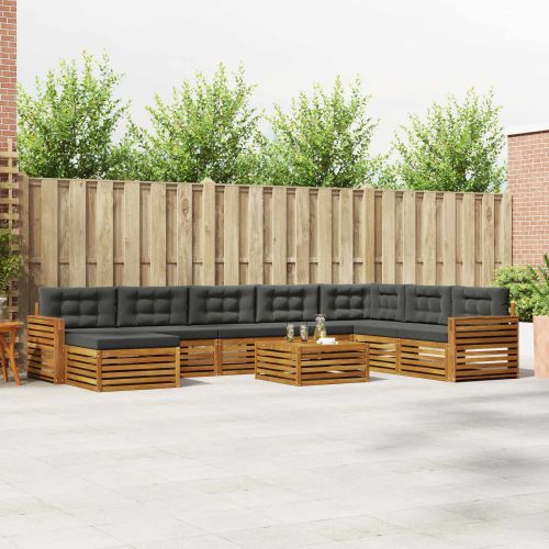 Комплекти дивани с възглавница 9 pcs Натурален и Антрацит