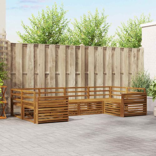 Комплекти дивани 6 pcs Естествен Солидно акациево дърво