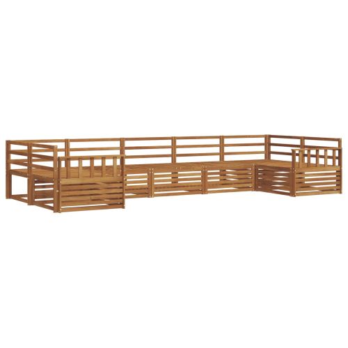 Комплекти дивани 7 pcs Естествен Солидно акациево дърво