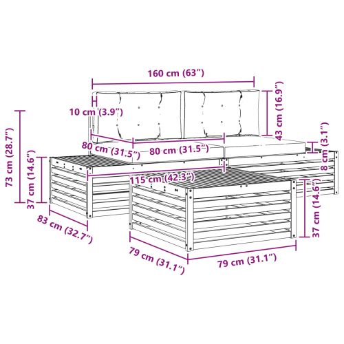 Комплект дивани за открито 3 Брой Натурален и Бежов