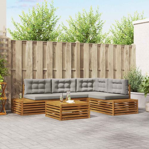 Комплекти дивани с възглавница 14 Брой Естествено и светло сиво