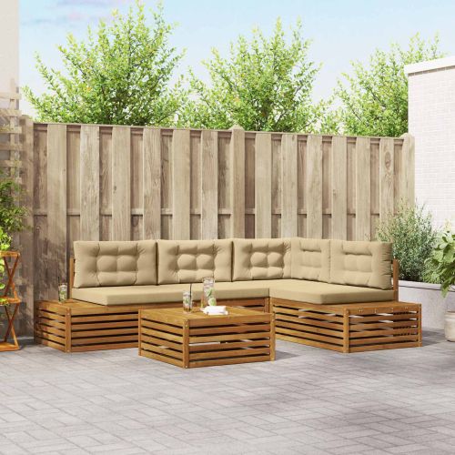 Комплекти дивани с възглавница 14 Брой Натурален и Бежов