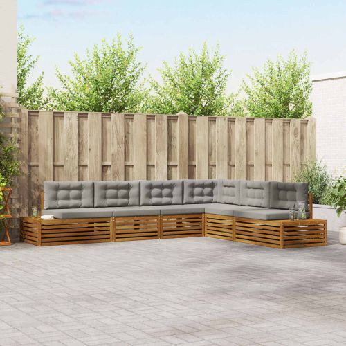 Комплект дивани за открито 19 Брой Естествено и светло сиво