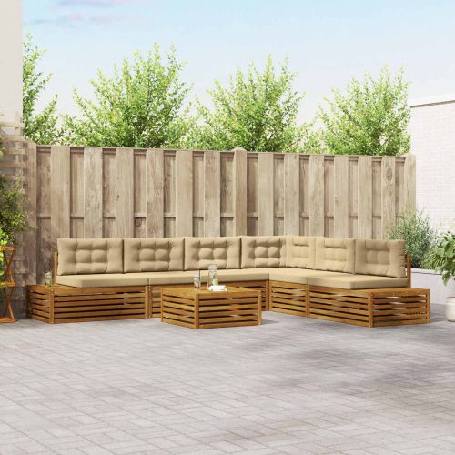 Комплект дивани за открито 20 Брой Натурален и Бежов