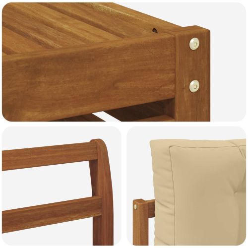 Комплекти дивани с възглавница 10 pcs Натурален и Бежов