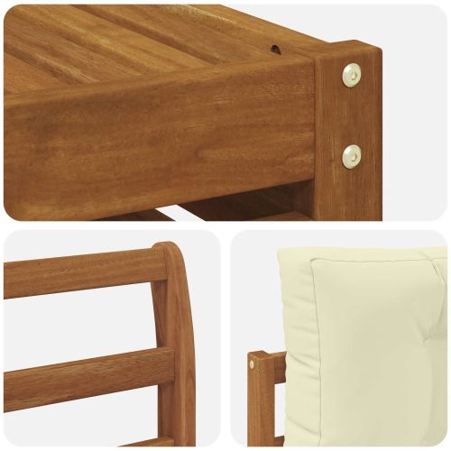 Комплекти дивани с възглавница 11 pcs Натурален и Крема