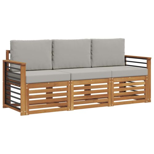 Комплекти дивани с възглавница 3 pcs Естествено и светло сиво