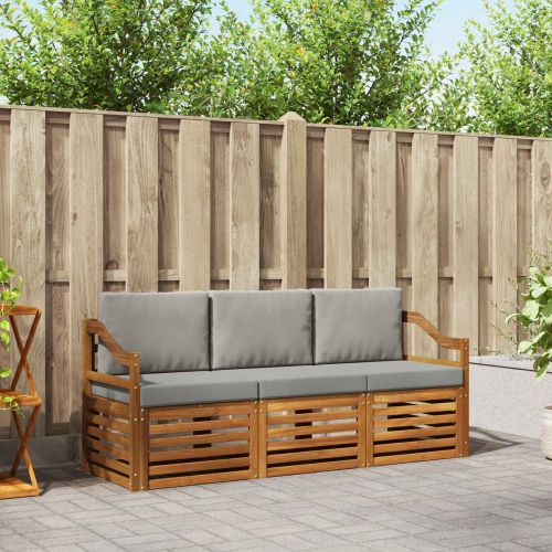 Комплекти дивани с възглавница 3 pcs Естествено и светло сиво