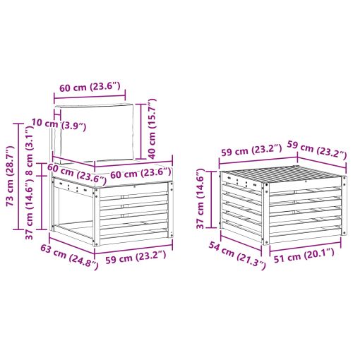 Комплекти дивани с възглавница 8 pcs Естествено и светло сиво