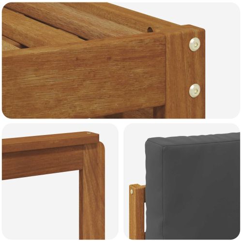 Комплекти дивани с възглавница 8 pcs Натурален и Антрацит