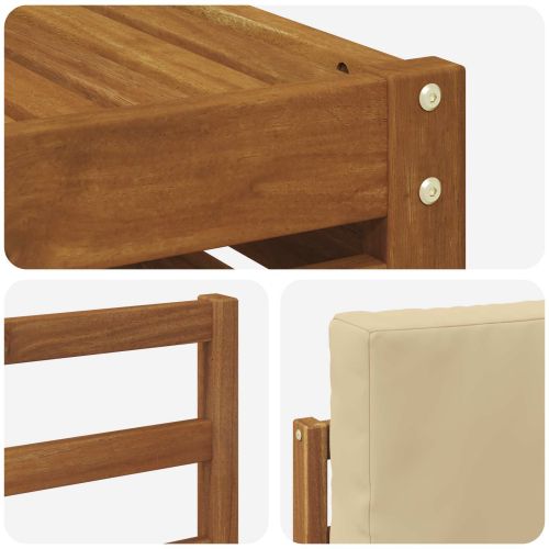 Комплект дивани за открито 8 pcs Натурален и Бежов