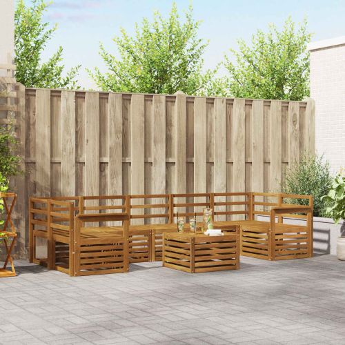 Комплекти дивани 8 pcs Естествен Солидно акациево дърво