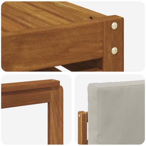 Комплект дивани за открито 8 pcs Естествено и светло сиво