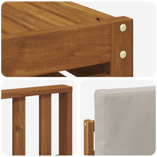 Комплект дивани за открито 8 pcs Естествено и светло сиво