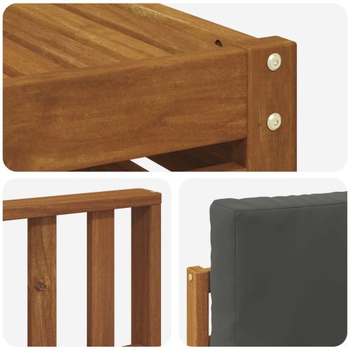 Комплект дивани за открито 8 pcs Натурален и Антрацит