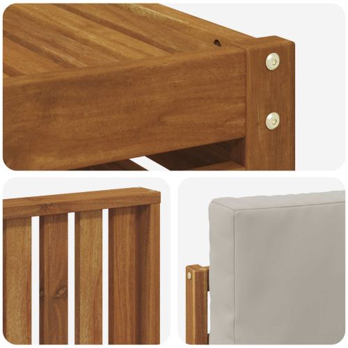 Комплект дивани за открито 8 pcs Естествено и светло сиво