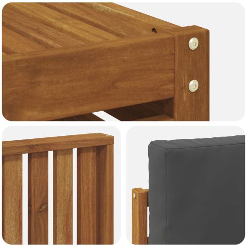 Комплект дивани за открито 8 pcs Натурален и Антрацит