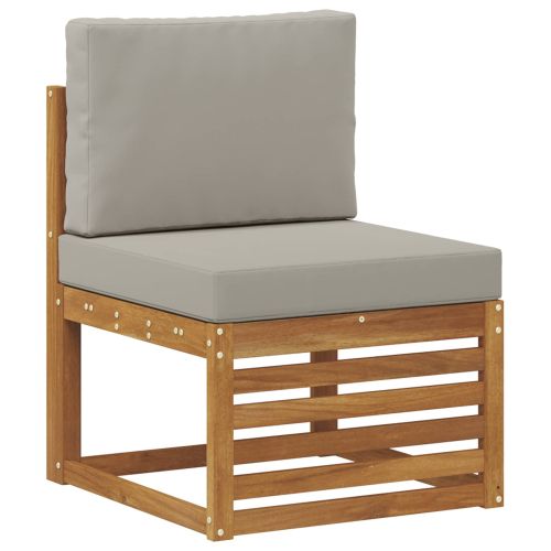 Комплект дивани за открито 8 pcs Естествено и светло сиво