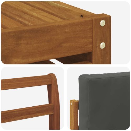 Комплект дивани за открито 8 pcs Натурален и Антрацит