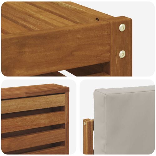 Комплект дивани за открито 8 pcs Естествено и светло сиво