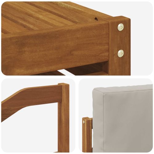 Комплект дивани за открито 8 pcs Естествено и светло сиво