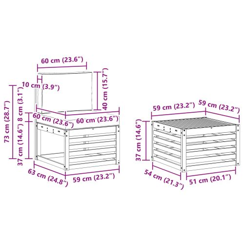 Комплекти дивани 9 pcs Натурален и Бежов Солидно акациево дърво