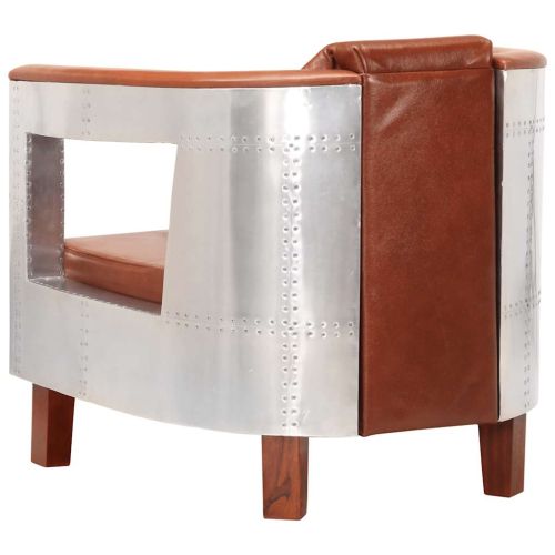 Фотьойл Aviator, кафяв, естествена кожа