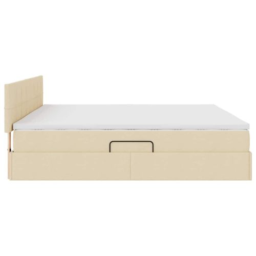Легло с място за съхранение и матрак Кремав 200 x 200 cm