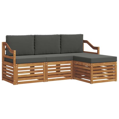 Комплекти дивани с възглавница 4 pcs Натурален и Антрацит