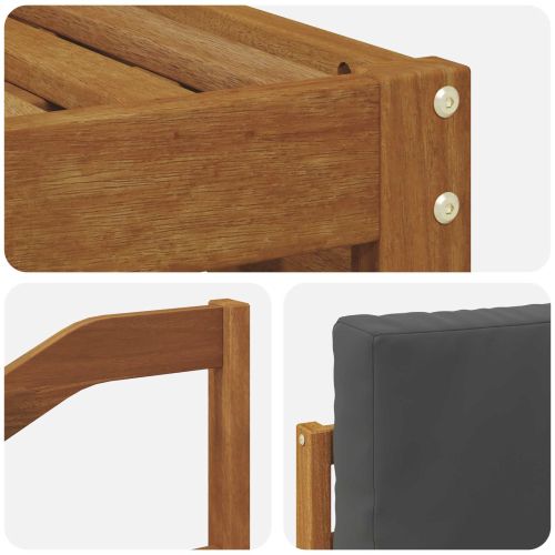 Комплект дивани за открито 4 pcs Натурален и Антрацит