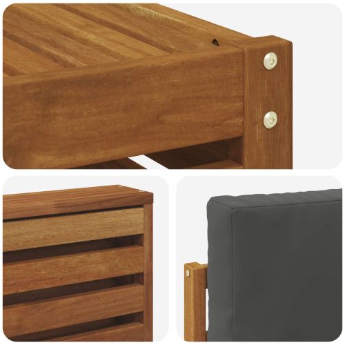 Комплекти дивани с възглавница 6 pcs Натурален и Антрацит