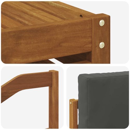 Комплект дивани за открито 6 pcs Натурален и Антрацит