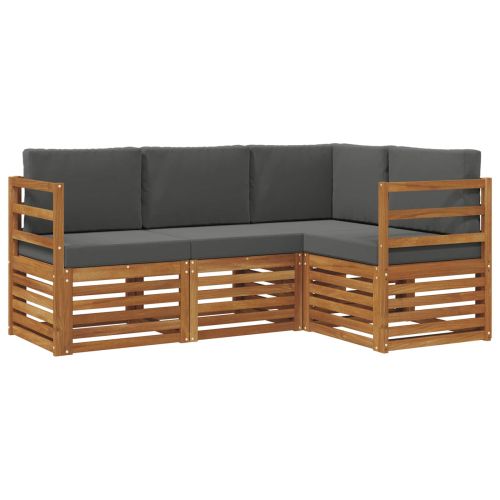 Комплекти дивани с възглавница 4 pcs Натурален и Антрацит