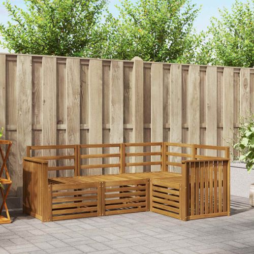 Комплекти дивани 4 pcs Естествен Солидно акациево дърво