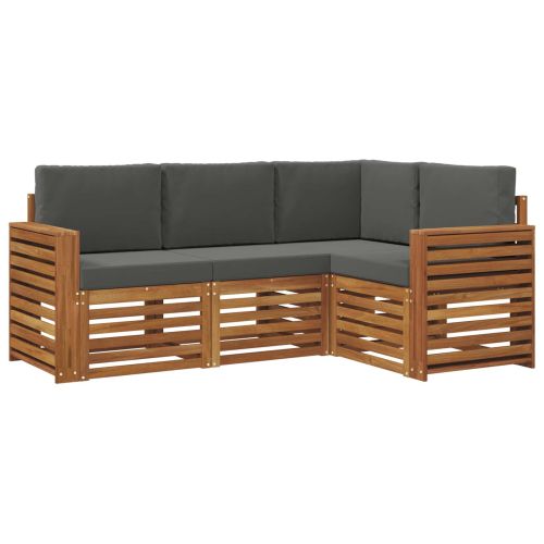 Комплекти дивани с възглавница 4 pcs Натурален и Антрацит