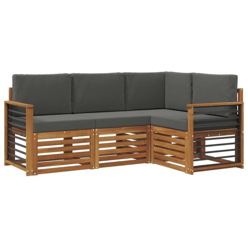 Комплекти дивани с възглавница 4 pcs Натурален и Антрацит