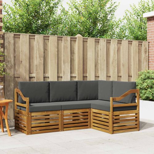 Комплекти дивани с възглавница 4 pcs Натурален и Антрацит