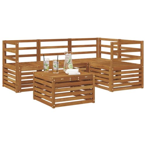 Комплект дивани за открито 5 pcs Естествен