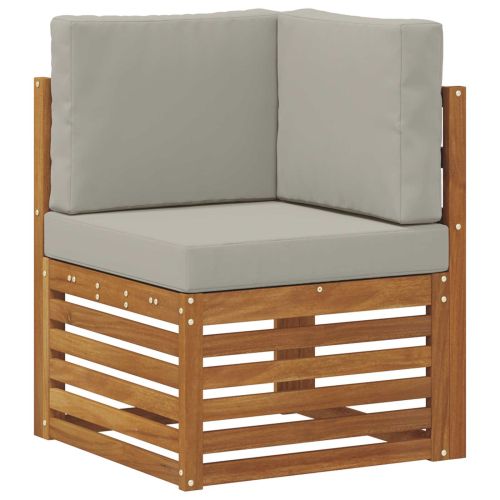 Комплект дивани за открито 5 pcs Естествено и светло сиво