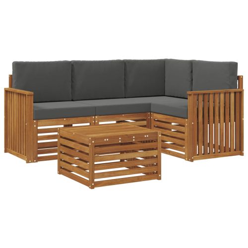 Комплекти мебели 5 pcs Натурален и Антрацит Инженерно дърво