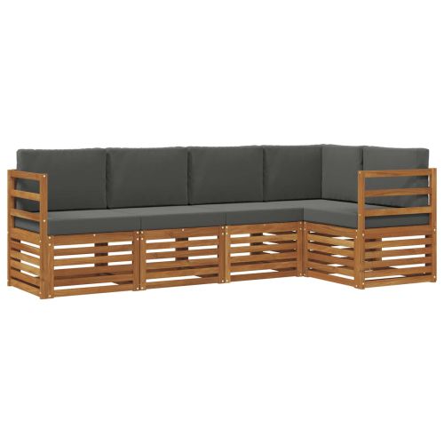 Комплекти дивани с възглавница 5 pcs Натурален и Антрацит